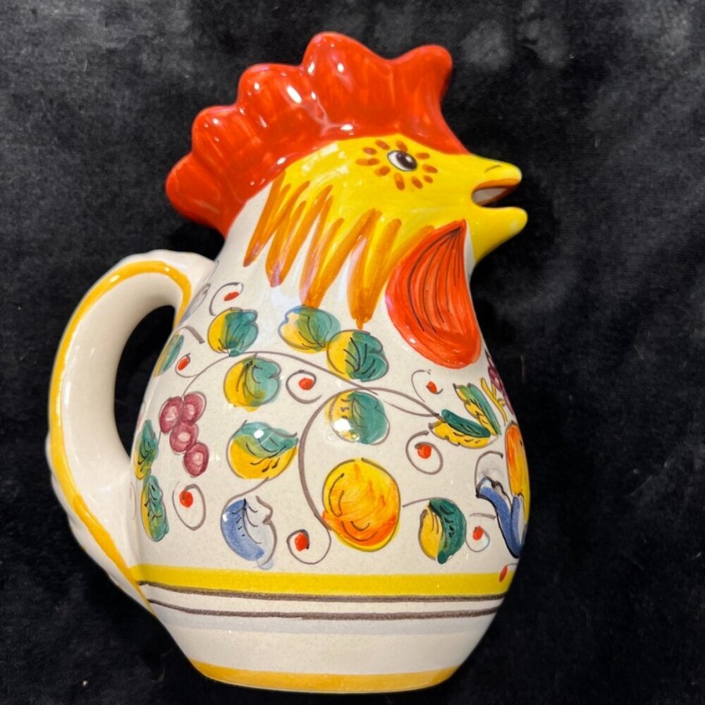 Italian Rooster Pitcher - "Roosters of Fortune"